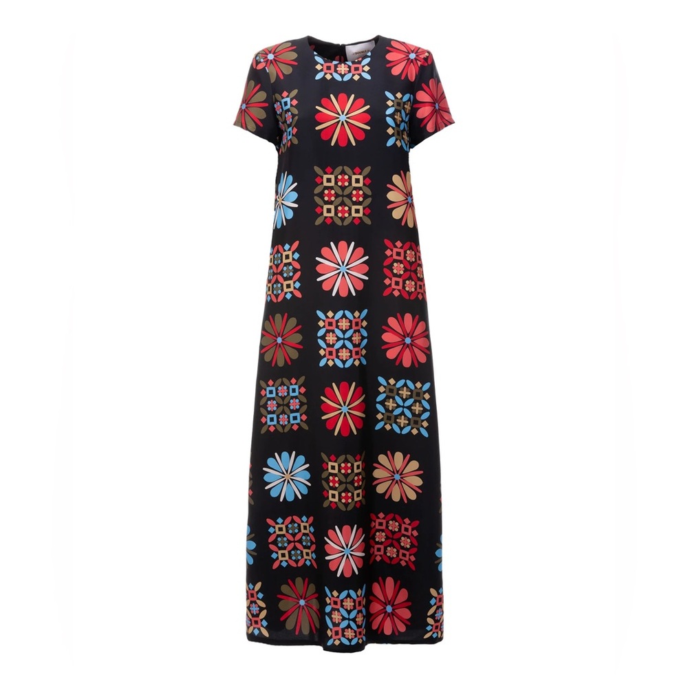 La double J swing silk dress